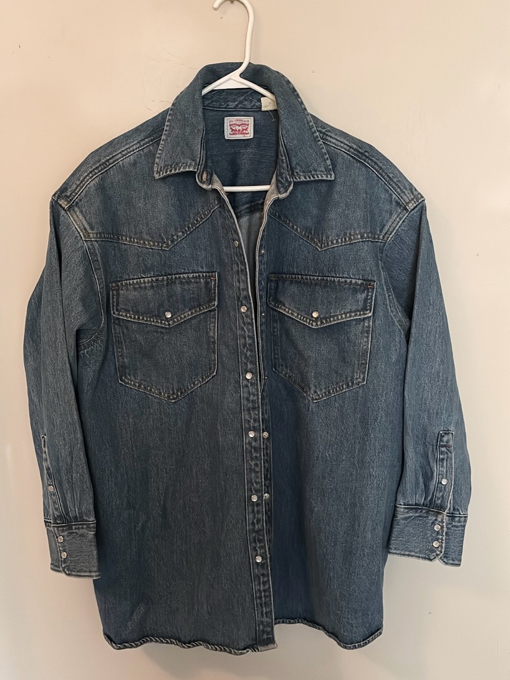 Levi's Dark Blue Denim Western Button-Down Shirt